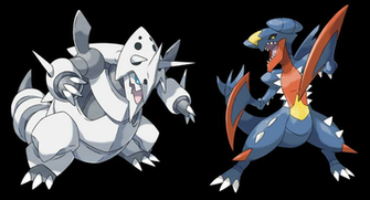 Mega Aggron Garchomp By Tomycase