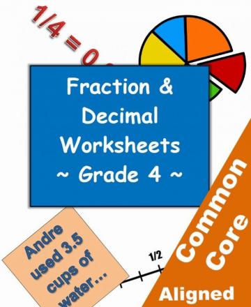 Fraction And Decimal Worksheets Fractions Decimals