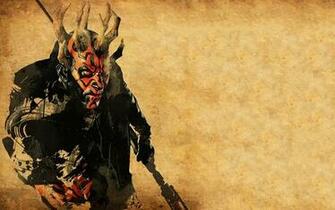 Star Wars Artwork Red Eyes Horns Sith Darth Maul