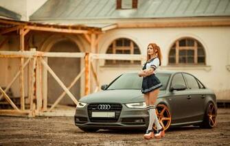 Wallpaper Auto Look Audi Girls Form Beautiful Girl Image For