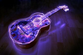Guitars Light Painting HD Wallpaper Art Fantasy