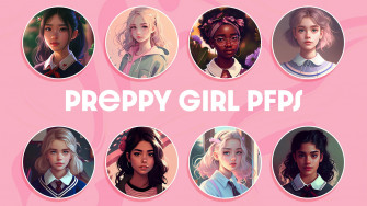 Aesthetic Preppy Girl Pfp Wallpaper
