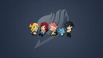 Lucy Erza Natsu Happy Gray Anime Chibi 8w Wallpaper HD
