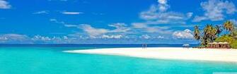 Widescreen Dual Monitor Beach Wallpaper Top