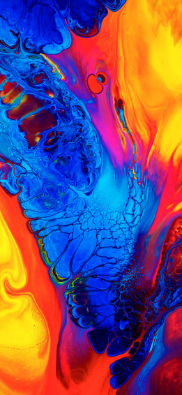 Orange And Blue Abstract Painting 4k Phone Wallpaper