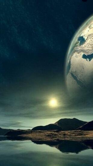 Beach Planet Sky Landscape Desktop Pc And Mac Wallpaper