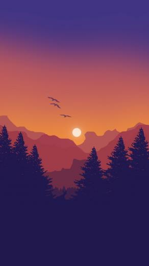 Atardecer Paisaje Dibujo Beautiful Background Landscape
