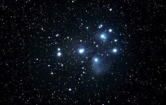 Wallpaper The Pleiades M45 Star Cluster In Constellation Of