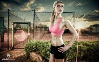 Girl Blonde Athlete Fitness Sport