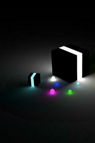 Glow Cubes Simply Beautiful iPhone Wallpaper