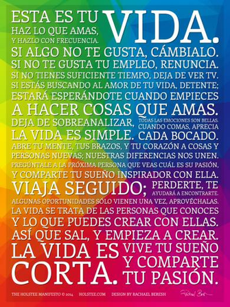 Manifiesto De Holstee Espanol By Paundpro