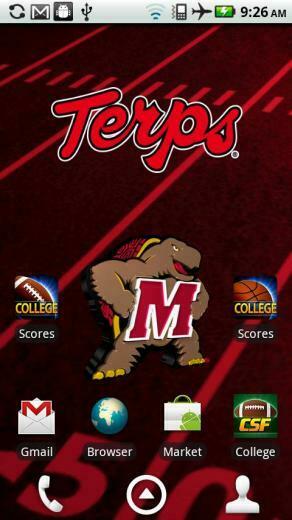 Officially Licensed University Of Maryland Terrapins Live Wallpaper