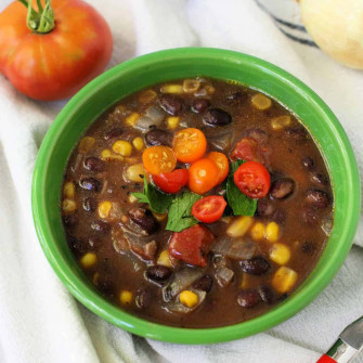Enjoy A Comforting Bowl Of Black Bean Soup Wallpaper