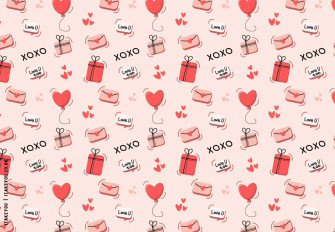 Heart And Letters Preppy Wallpaper