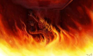 Wallpaper Penumbra Horror Fire Artwork Burning Wallpapermaiden