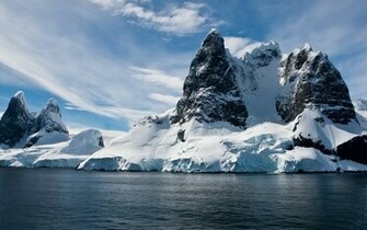Mountain Blue Nature Ocean Sea Snow Water White
