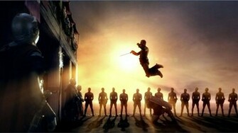 Spartacus Jumping In Air Wallpaper