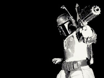 Boba Fett Wallpaper Monochrome