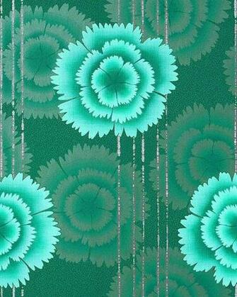 Wallpaper Retro 70s Flowers Grey Turquoise Blue Sqm Sq Ft