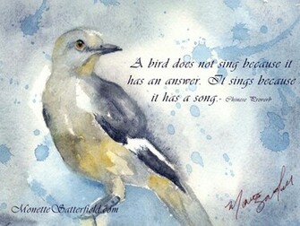 Mockingbird Wallpaper Monette Satterfield Watercolor