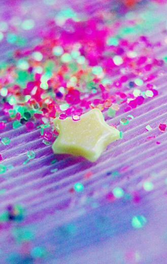 Purple Glitter Star iPhone Wallpaper