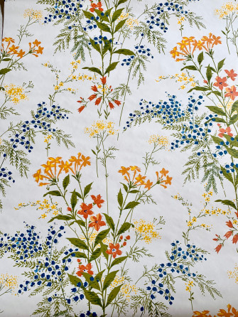 Vintage Wallpaper Wildflower Theme Yards Wallcoverings
