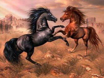 Wallpaper Gallery 3d Art Arabian Horses Background