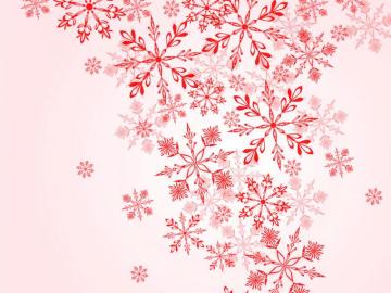 Christmas Winter On Red Powerpoint Templates