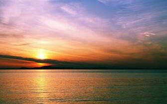 Spring Island Sunset Wallpaper