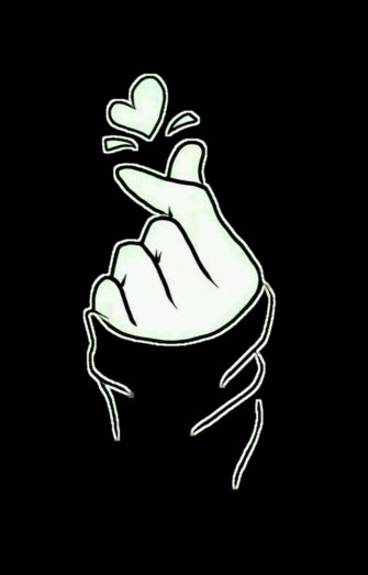 Korean Finger Heart Wallpaper
