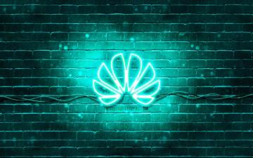 Wallpaper Huawei Turquoise Logo 4k Brickwall