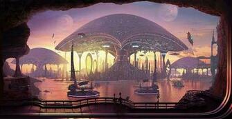 Futuristic Cities 3d Wallpaper Menacing Black Machinery