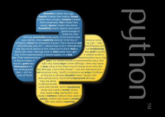 Zen Of Python Embedded In The Logo Both Ways Up