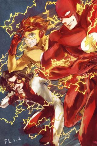 Anime Flafly Young Justice Kid Flash Barry Allen Impulse Dc