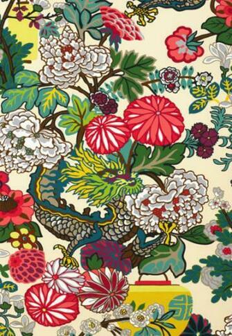 Chiang Mai Dragon Wallcovering Alabaster Asian Wallpaper By F