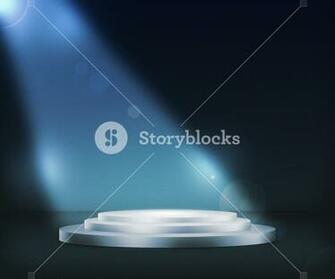 Podium Spotlight Blue Background Royalty Stock Image