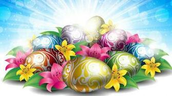 HD Wallpaper Lilies Eggs For Easter Background Your