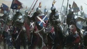 Cavaliers On Horses Painting Knight Cavalry Lance Armor HD