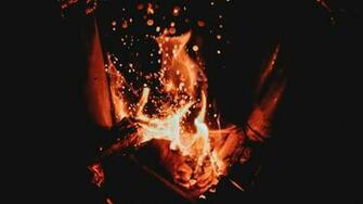 Wallpaper Bonfire Flame Fire Sparks