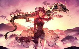 Anime Girls Dragon Wallpaper HD Desktop And