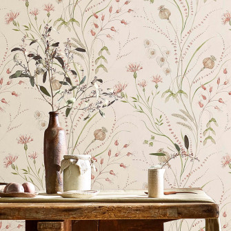 Summer Harvest Silver Chalk Wallpaper Sanderson By Design