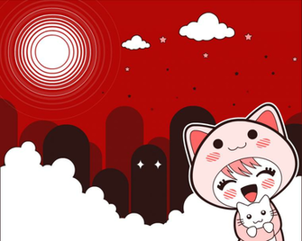 Cute Red Background