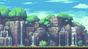 Waterfalls Animated Wallpaper Pixel Art