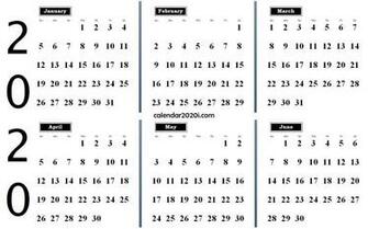 Months Calendar From January To June Monthly