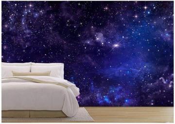Wall26 Starry Night Sky Deep Outer Space Removable Wall Mural