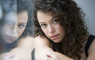 Wallpaper Reflection Portrait Curls Tatiana Maslany Image For