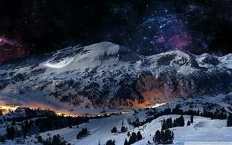 Night Sky Snow Phone Wallpaper By Murrdur