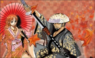 Trafalgar Law And Nami Color By Nina1love1