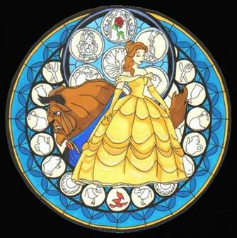 Beauty And The Beast Stained Glass Wallpaper Image Pictures Becuo