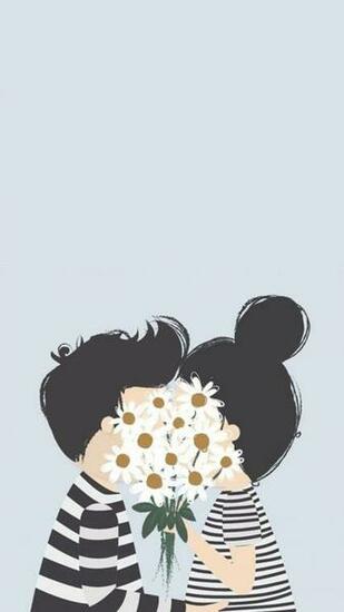 Sweet Couple Find More Super Cute Kawaii Wallpaper For Your